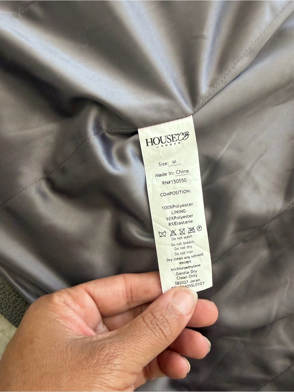 House of CB Shiny Black Quilted Puffer Jacket